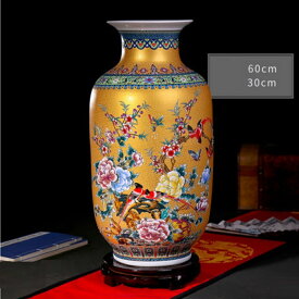 景徳鎮花瓶 かびん 花器 花入れフラワーベース花柄 高級感 置物 陶磁器工芸