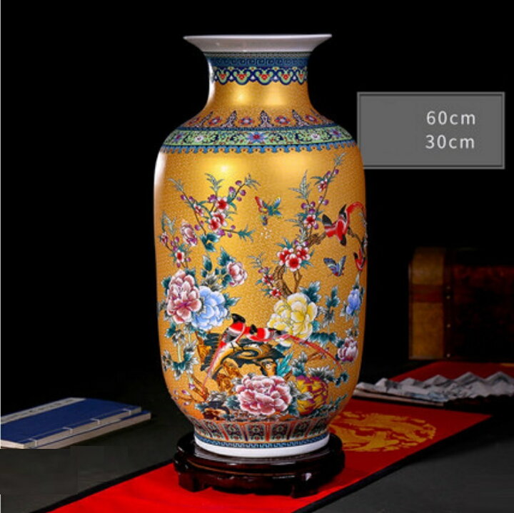 楽天市場】A052781景徳鎮花瓶 かびん 花器 花入れフラワーベース花柄  