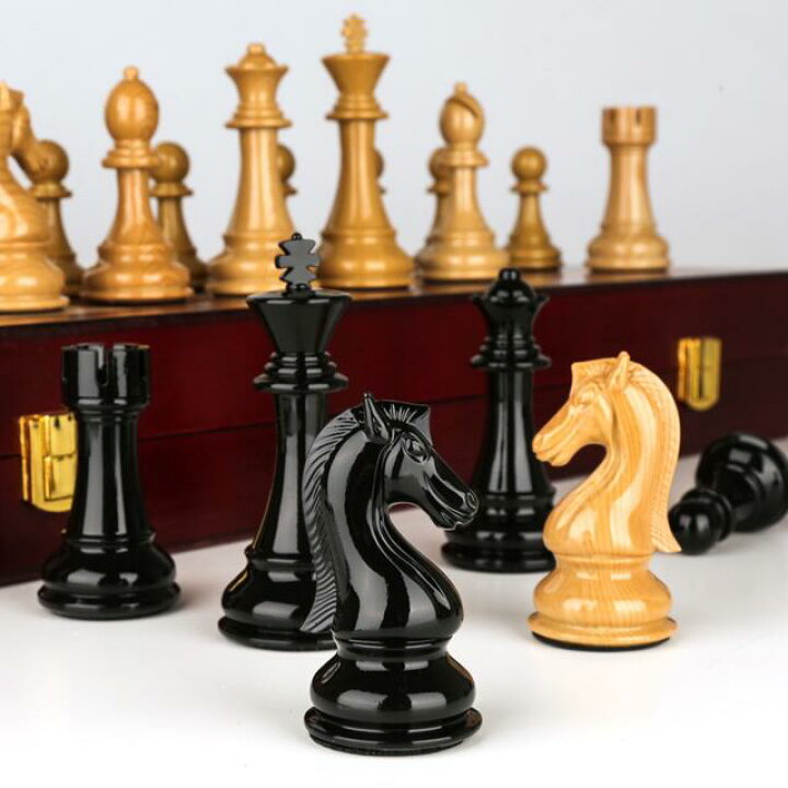 チェスセット チェス盤 駒 ボードゲーム アンティーク 折り畳み盤 高級感 リタハウス 