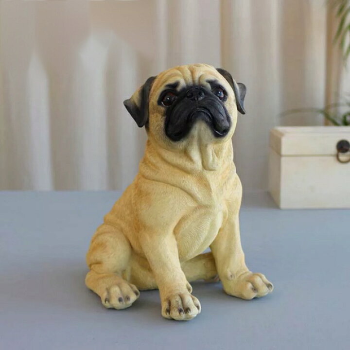楽天市場】A055908ガーデンオーナメント パグ 犬置物 パグ犬 飾り玄関  