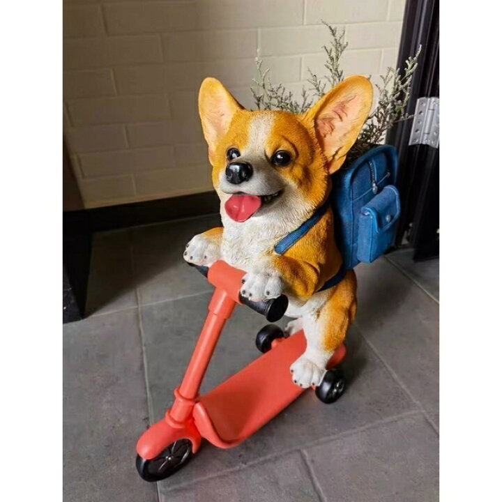 楽天市場】A056031新品 収納 置物 植木鉢 盆栽工芸品 コーギー犬雑貨  
