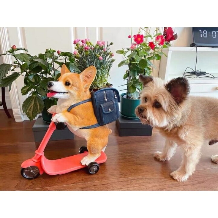 楽天市場】A056031新品 収納 置物 植木鉢 盆栽工芸品 コーギー犬雑貨  