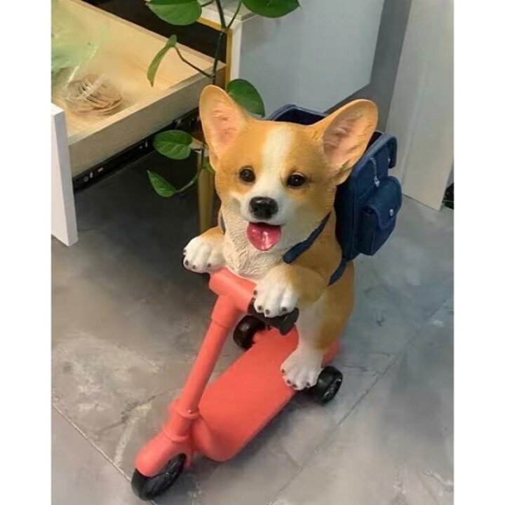 楽天市場】A056031新品 収納 置物 植木鉢 盆栽工芸品 コーギー犬雑貨  