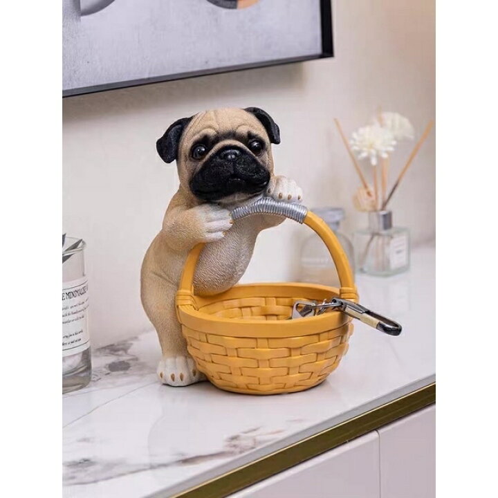 楽天市場】A056173パグ 置物 小物入れドッグ 犬 収納ボックス 卓上収納  