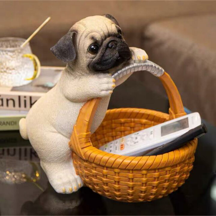 楽天市場】A056173パグ 置物 小物入れドッグ 犬 収納ボックス 卓上収納  