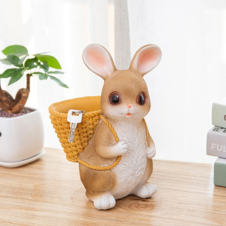 楽天市場】兎置物 小物入れ うさぎ収納ボックス 卓上収納 雑貨収納  