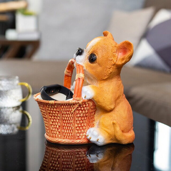 楽天市場】A056188チワワ置物 小物入れドッグ 犬 卓上収納 雑貨収納  