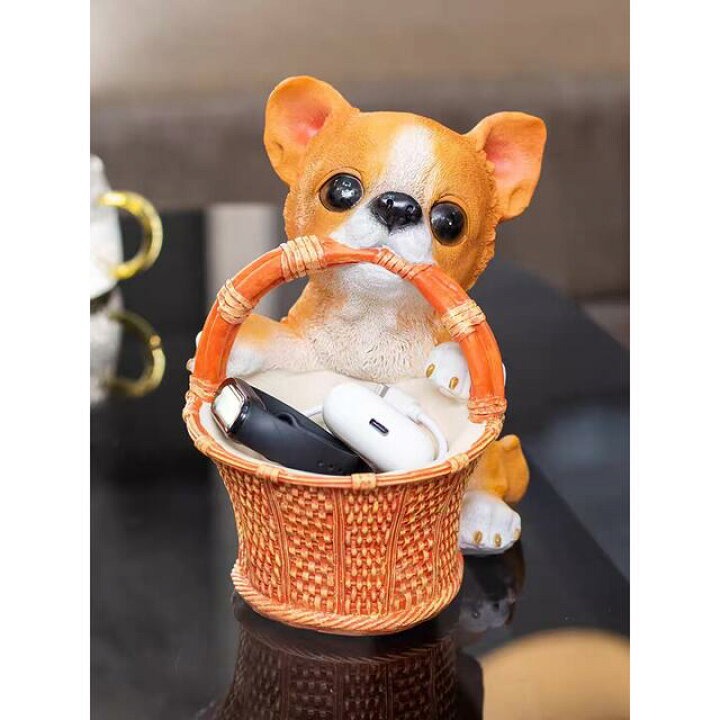 楽天市場】A056188チワワ置物 小物入れドッグ 犬 卓上収納 雑貨収納  