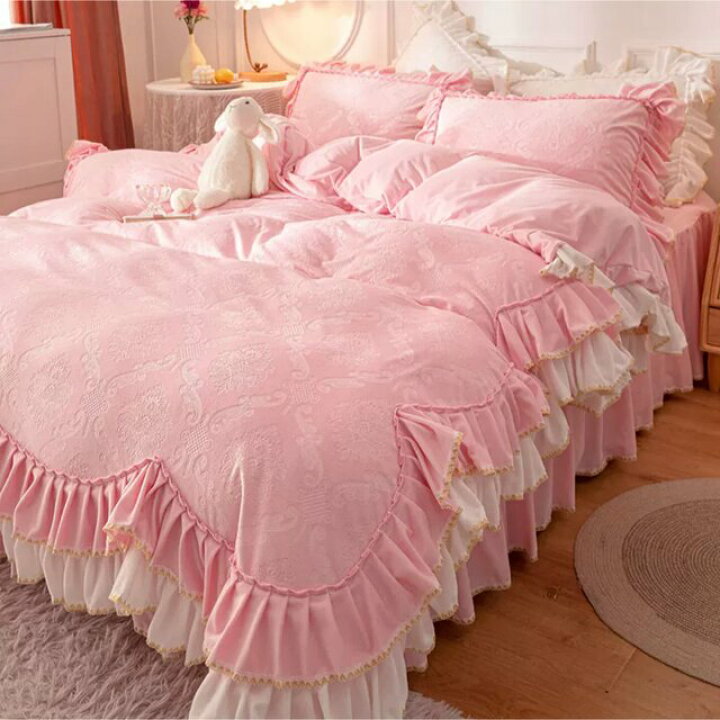 楽天市場】ワイドダブル ベッド用品4点セット ．寝具 枕カバー掛け布団  