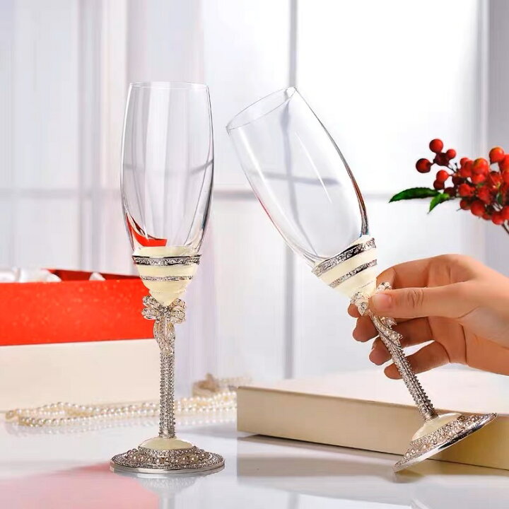 楽天市場】A056686上品ワイングラス ペア☆レア 豪華グラスシャンパン  