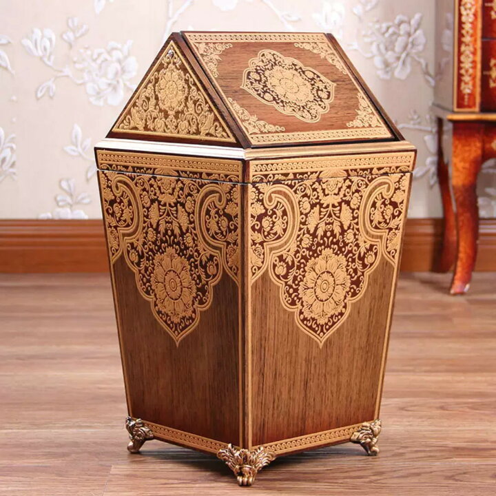 楽天市場】A054444ヨーロッパ式ゴミ箱 ．家庭用ゴミ箱 古典感  