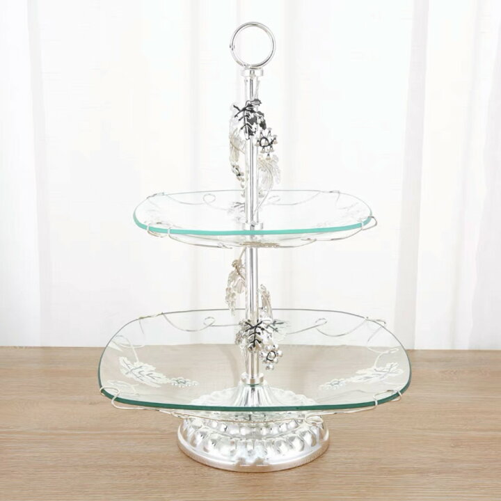 楽天市場】A006543ケーキ スタンド プレート 2段セット アフタヌーンテ  