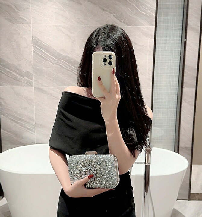 楽天市場】A002959豪華パーティーバッグ キラキラ ストーンBAG  