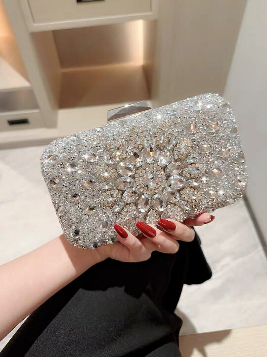 楽天市場】A002959豪華パーティーバッグ キラキラ ストーンBAG  