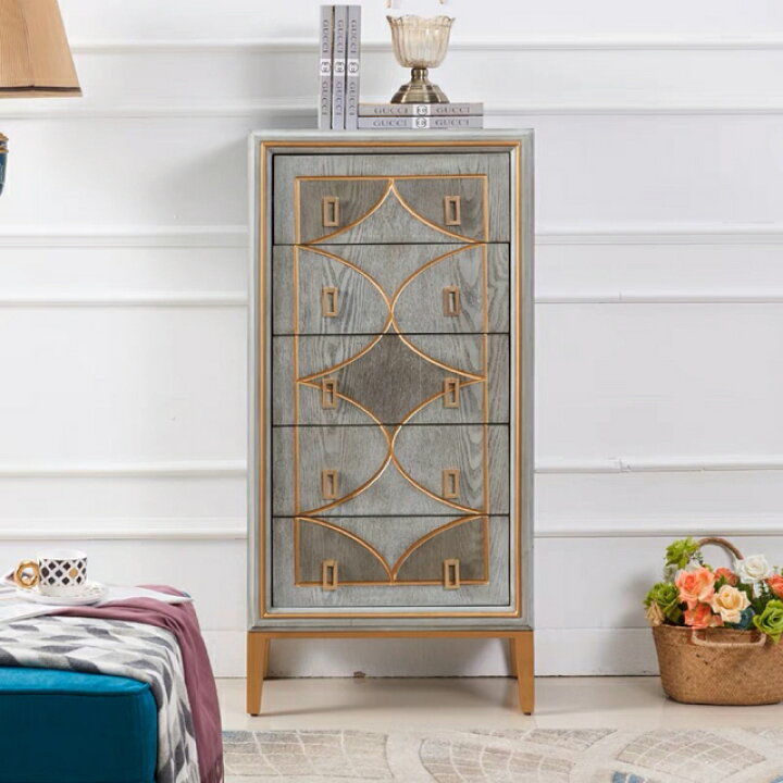 楽天市場】A014879高級感チェスト 5段収納家具 玄関テーブル  