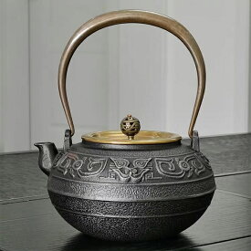 鋳鉄 鉄 急須 職人手作り鉄瓶 やかん 提梁壺 茶壺 水壷 煮茶壷 茶道具