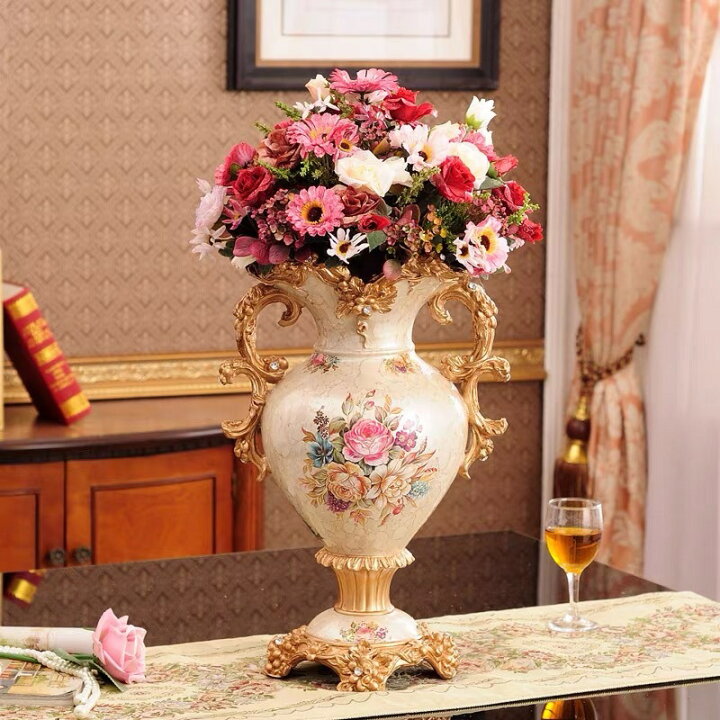 楽天市場 花瓶 かびん 花器 花入れフラワーベース インテリア 雑貨 花柄 リタハウス 楽天市場店