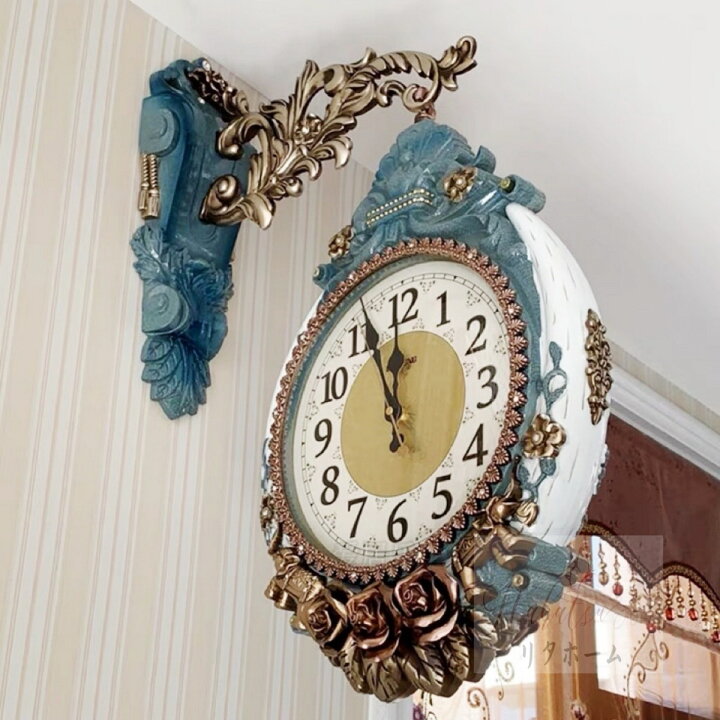 楽天市場】A001989壁掛け時計 クロックかけ時計 ．掛け時計 両面時計  