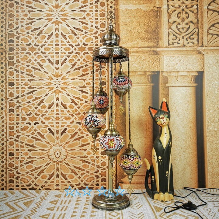 楽天市場】A0000025灯モザイクランプ フロアスタンド トルコランプ  