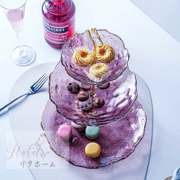 楽天市場】ケーキ スタンド プレート 3段セット アフタヌーンティー 
