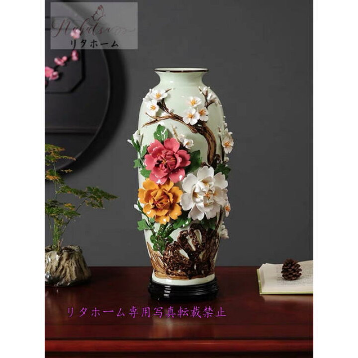 楽天市場】A000411ヨーロッパ式花瓶 部屋飾り 応接間 高級花瓶 置き物  