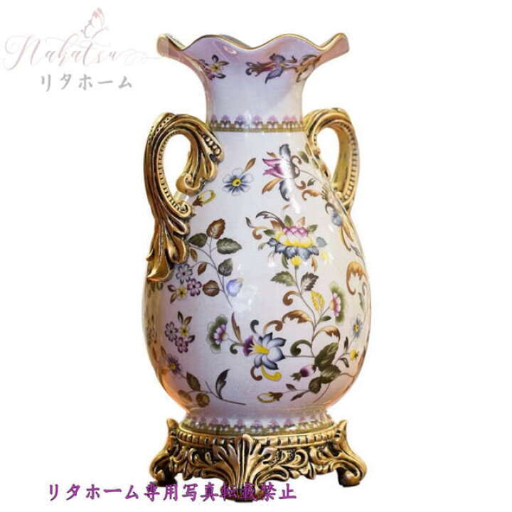 楽天市場】A000412ヨーロッパ式花瓶 部屋飾り 応接間 高級花瓶 置き物  