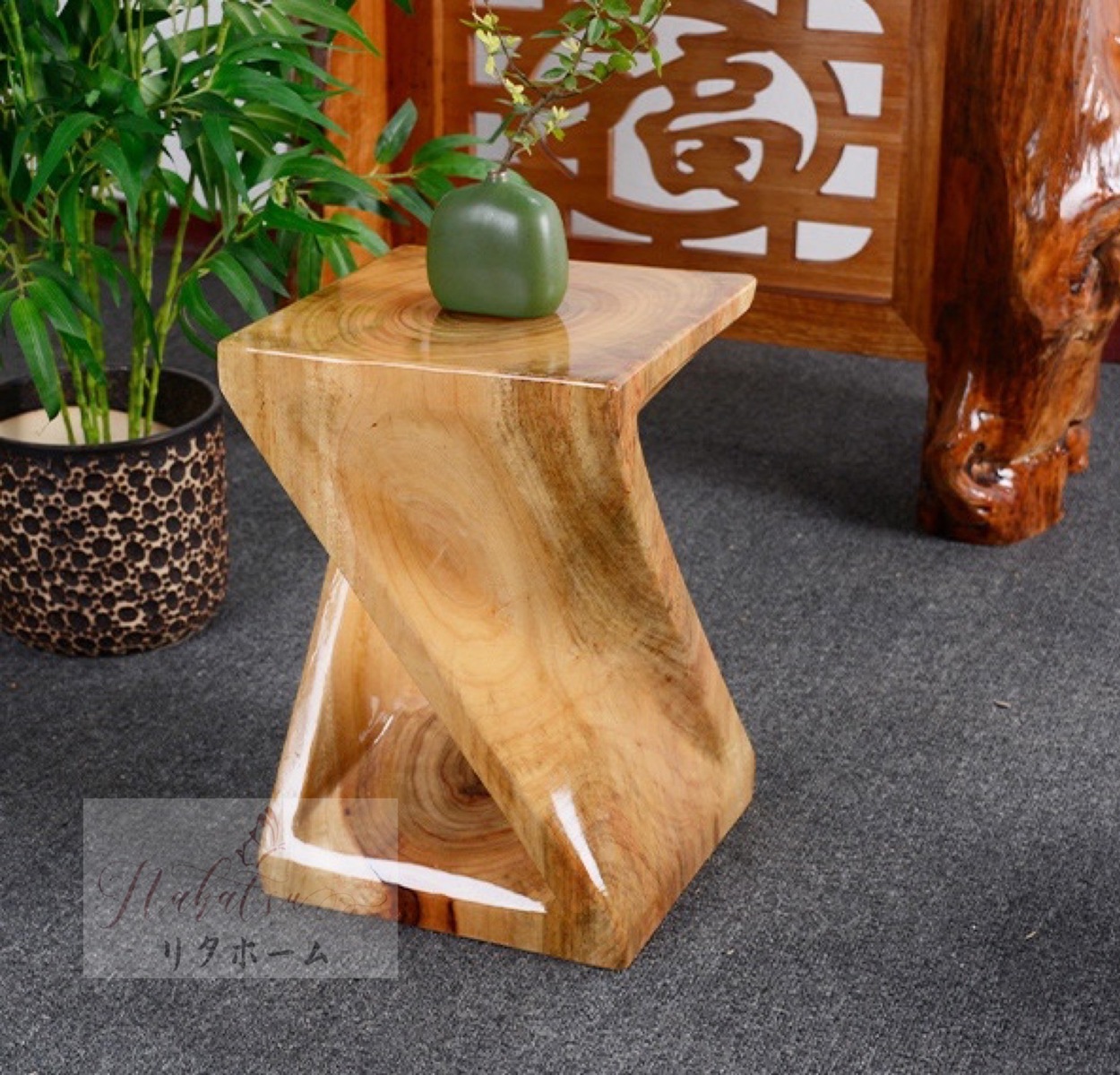 楽天市場】アンティーク調 レトロ チーク 木製サイドテーブル 椅子
