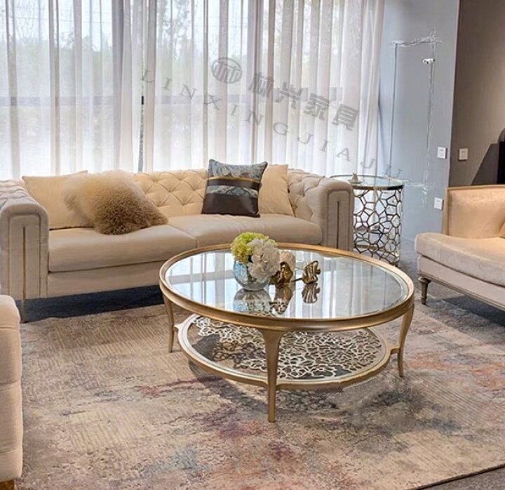 楽天市場】高級アメリカ式 ローテーブル リビングテーブル ガラス  