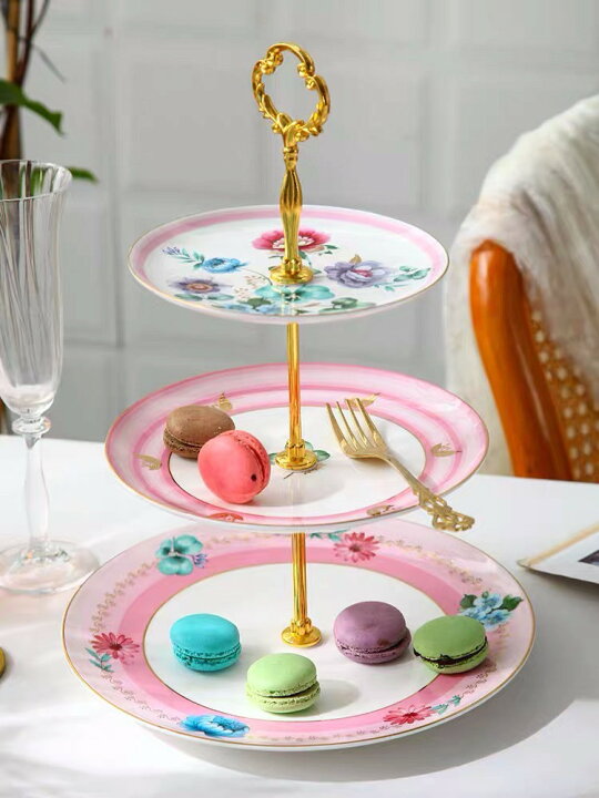 楽天市場】A001003豪華 ケーキスタンド フルーツ盛り 三段トレイ  