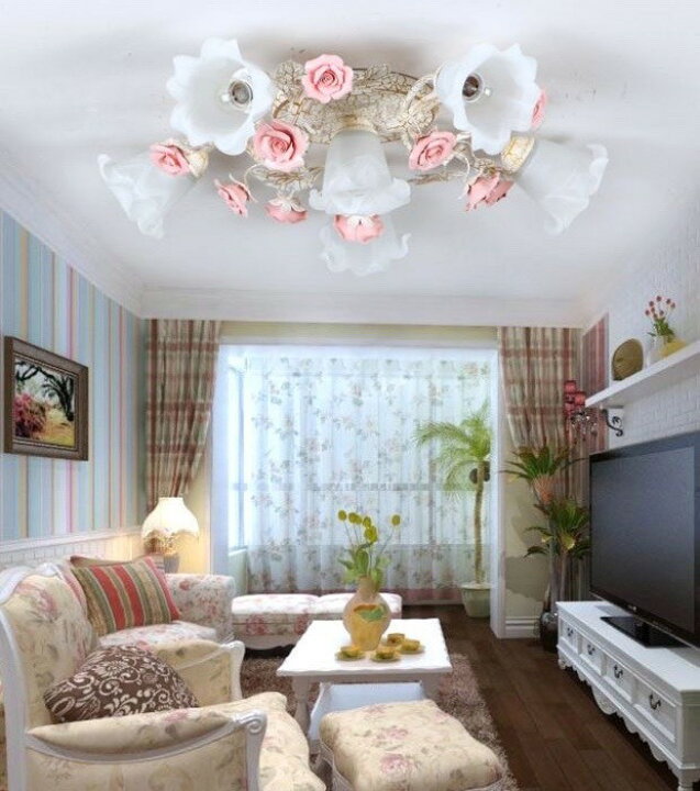 楽天市場】A049403姫系雑貨 居間ランプ 洋風天井照明 おしゃれ照明  