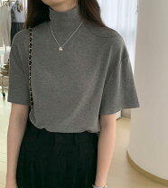 楽天市場】ハイネック 半袖（カラーグレー）（Tシャツ・カットソー 
