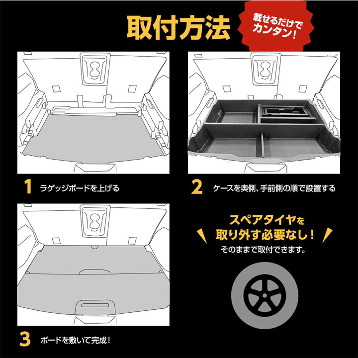 楽天市場 X Trail エクストレイル T32 Nt32 トランク収納ケース ラゲッジアンダーボックス カスタム パーツ ラゲッジフロアボックス ラゲッジトレイ トランク収納ケース ラゲッジ トレイ トランク 収納 仕切り 間仕切り ボックス リテマス