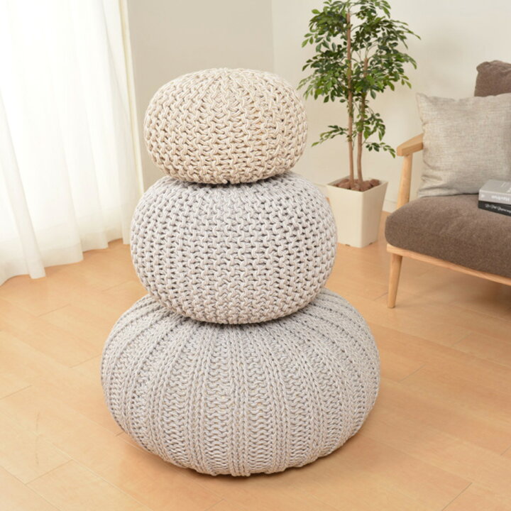楽天市場】プフ クッション 直径約35cm [ クッションスツール フロア  