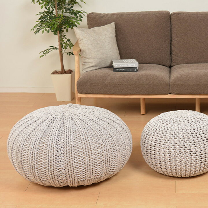 楽天市場】プフ クッション 直径約35cm [ クッションスツール フロア  