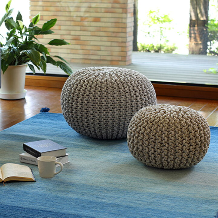 楽天市場】プフ クッション 直径約35cm [ クッションスツール フロア  