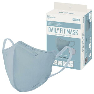 アイリスオーヤマ(IRIS OHYAMA) 立体マスク 30枚入 シャボン ふつうサイズ 個包装 不織布マスク DAILY FIT 耳が痛くならない RK-F30SXF