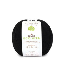 �f�B�[�G���V�[(DMC) ECO VITA �G�R���B�[�^ ���T�C�N���R�b�g�� �ю� ���� #002 �u���b�N�n 100g 250m DMC388