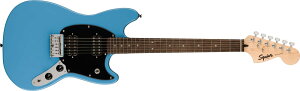 Squier by Fender �X�N���C���[ �G���L�M�^�[ Squier Sonic? MustangR HH, Laurel Fingerboard, Black Pickguard, California Blue �\�t�g�P�[�X�t��