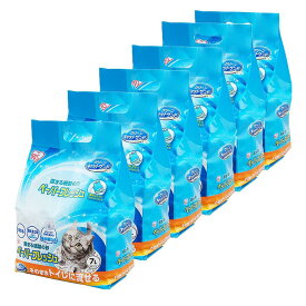 アイリスオーヤマ 猫砂 ペーパーフレッシュ トイレに流せる 固まる スタンドパック PFC-7LS (紙製) 7L×6袋 (ケース販売)