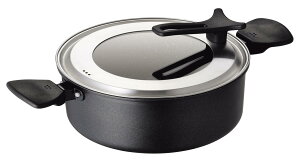 貝印 KAI 軽い 軽量 両手鍋 22cm ガス火 IH対応 蓋付き PFOA PFOS フリー KHS DW5645