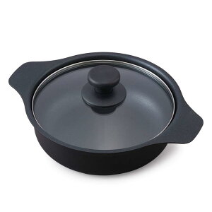 アイリスオーヤマ IHコンロ IHクッキングヒーター 用 鍋 &鍋ぶた セット 20cm IHKPーP20-B ブラック