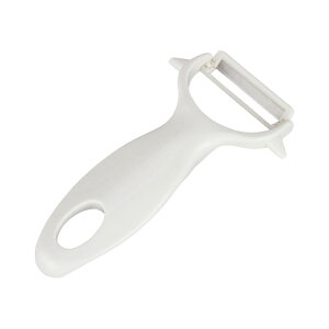貝印 KAI サビにくい 丈夫な チタン製 ピーラー 皮むき器 じゃがいも 芽取り付 KAI KITCHEN ホワイト 日本製 DH8010