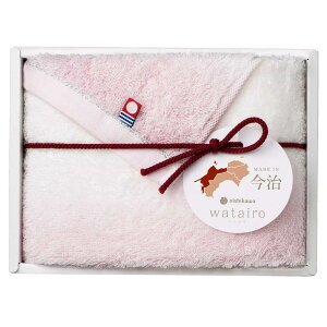 nishikawa 【 西川 】 今治 タオルギフト フェイスタオル 1枚 わたいろ 綿100% ふわふわ 日本製 ギフトボックス入り ピンク TT88100030P
