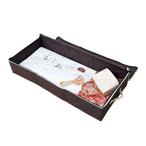 アイメディア(Aimedia) 着物一式収納ケース 着物収納ケース 炭入り消臭 衣類収納 収納ボックス 衣類用 収納袋 不織布 持ち手付 防塵 帯 浴衣保管 炭加工シート 加齢臭 3層構造