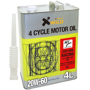 AZ(�G�[�[�b�g) �ԗp �G���W���I�C�� 4L 20W-60 SN 100%���w������ PAO+�G�X�e�� CER-998/RACING AET �����ԗp ���[�^�[�I�C�� 4�֗p ���[�V���O�I�C�� EG854