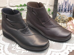 【Put's】プッツ 幅広4Eショートブーツ 3017【ブラック・Dブラウン】