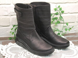 【Put's】プッツ 厚底ミドルブーツ 8346 (83461/83463/83464)【ブラック・Dブラウン】【厚底ブーツ カジュアル 】