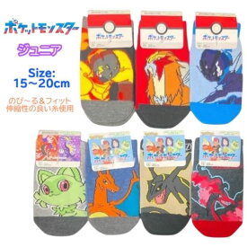 ポケモン ジュニア 靴下 15-20cm リザードン ガラルファイヤー レックウザ エンテイ ニャオハ くつした ソックス キッズ ベビー 男の子 女の子 子供 子ども こども 幼稚園 保育園 ポケットモンスター 人気 キャラクター グッズ かわいい おしゃれ プレゼント ギフト 記念