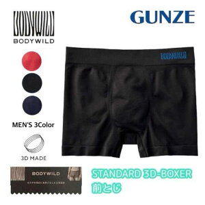 GUNZE BODY WILD 3D-Boxer Y ̐^ {NT[pc bV OƂ Dڂ̏ȂV[Xdl O[ {fBCh BWS873A M-LL Mtg v[g