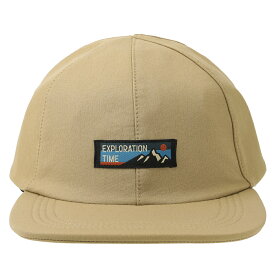 【洗える 抗菌 消臭】ベーシックエンチ Mountain Label Cap マウンテン レーベル キャップ レトロ ロゴ マウンテン EXPLORATION TIME タグ 帽子 レディース メンズ 山登り 登山 キャンプ ゴルフ アウトドア ハイキング 手洗い 洗濯 フリーサイズ 全4色 bcq-y31887